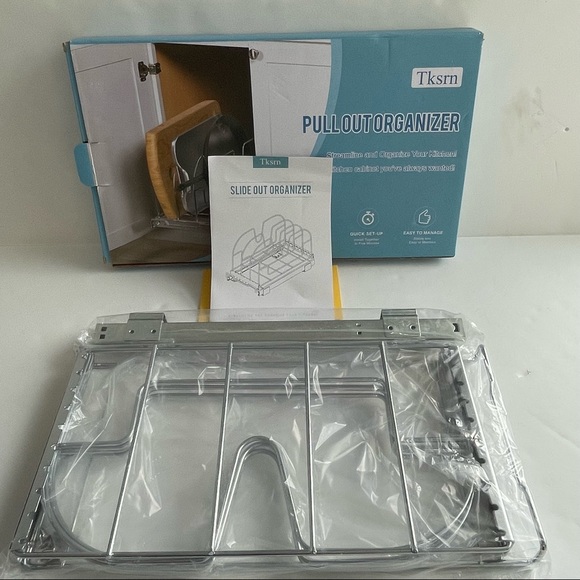 Pull Out Cabinet Organizer Tksrn Heavy Duty Slide Out Cutting Board Organizer - Picture 9 of 9